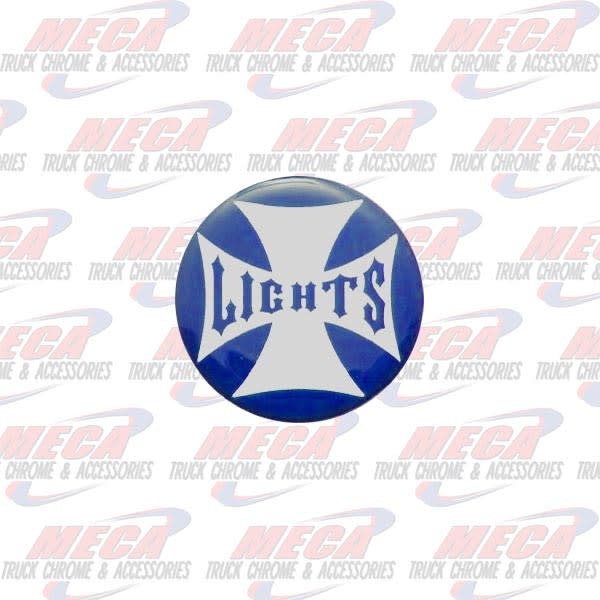 PANEL LIGHT KNOB STICKER BLUE CROSS GLOSSY