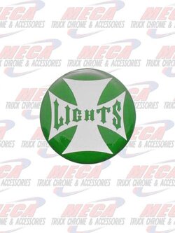 PANEL LIGHT KNOB STICKER GREEN CROSS GLOSSY