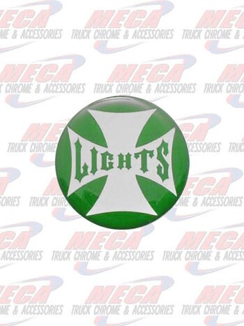 PANEL LIGHT KNOB STICKER GREEN CROSS GLOSSY