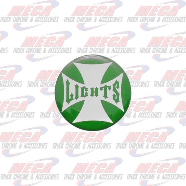 PANEL LIGHT KNOB STICKER GREEN CROSS GLOSSY
