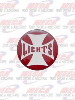 PANEL LIGHT KNOB STICKER RED CROSS GLOSSY