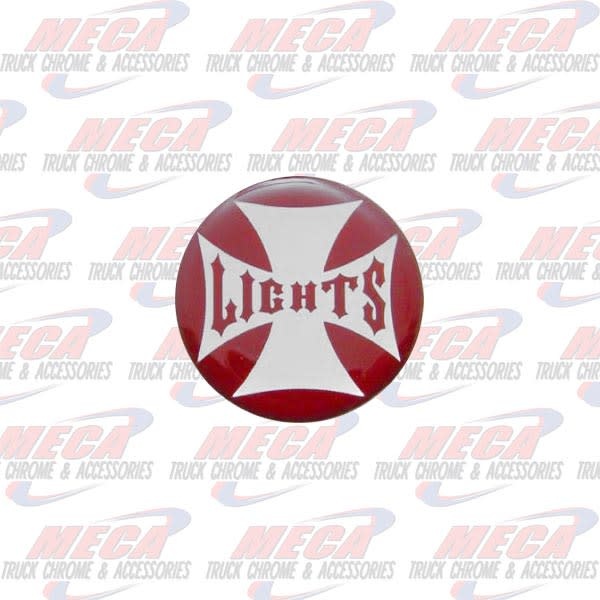 PANEL LIGHT KNOB STICKER RED CROSS GLOSSY