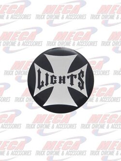 PANEL LIGHT KNOB STICKER BLACK CROSS GLOSSY