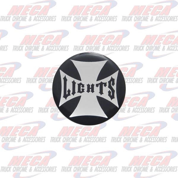 PANEL LIGHT KNOB STICKER BLACK CROSS GLOSSY