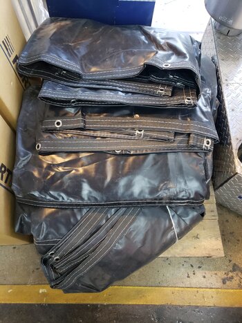 LOAD TARP 18oz PARACHUTE & VINYL 3 PC SET 8 FT BLK