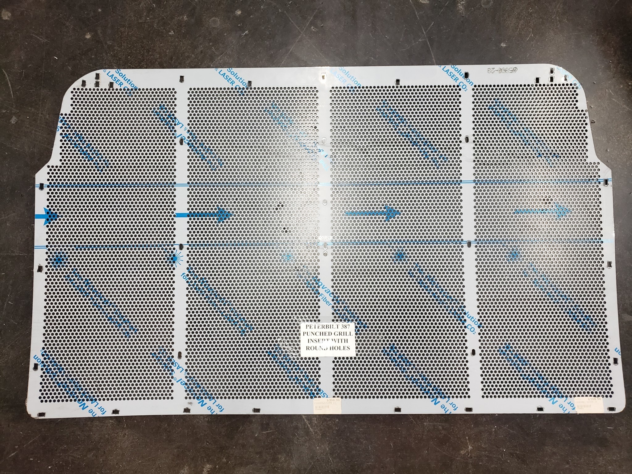 PUNCHED GRILL PB 387 W/ ROUND 1/4" CIRCLES
