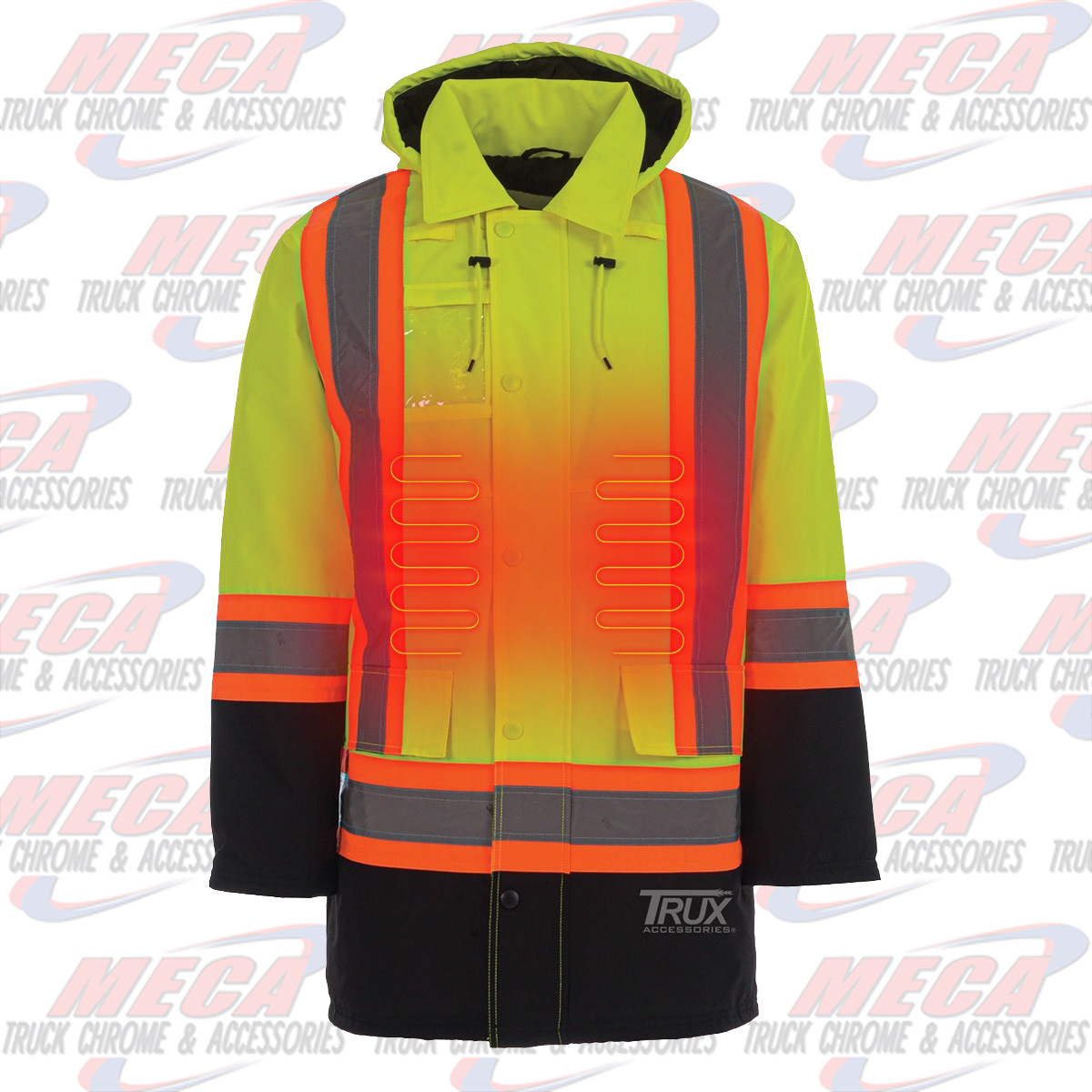 TECHWEAR YELLOW HEATED JACKET WORKWEAR SAFETY - XX LARGE