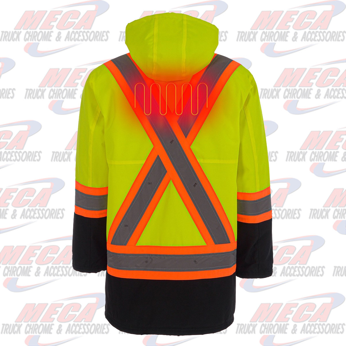 TECHWEAR YELLOW HEATED JACKET WORKWEAR SAFETY - XX LARGE