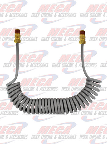 COILED NYLON-12 FIFTH WHEEL AIR HOSE EXTENDS 10'