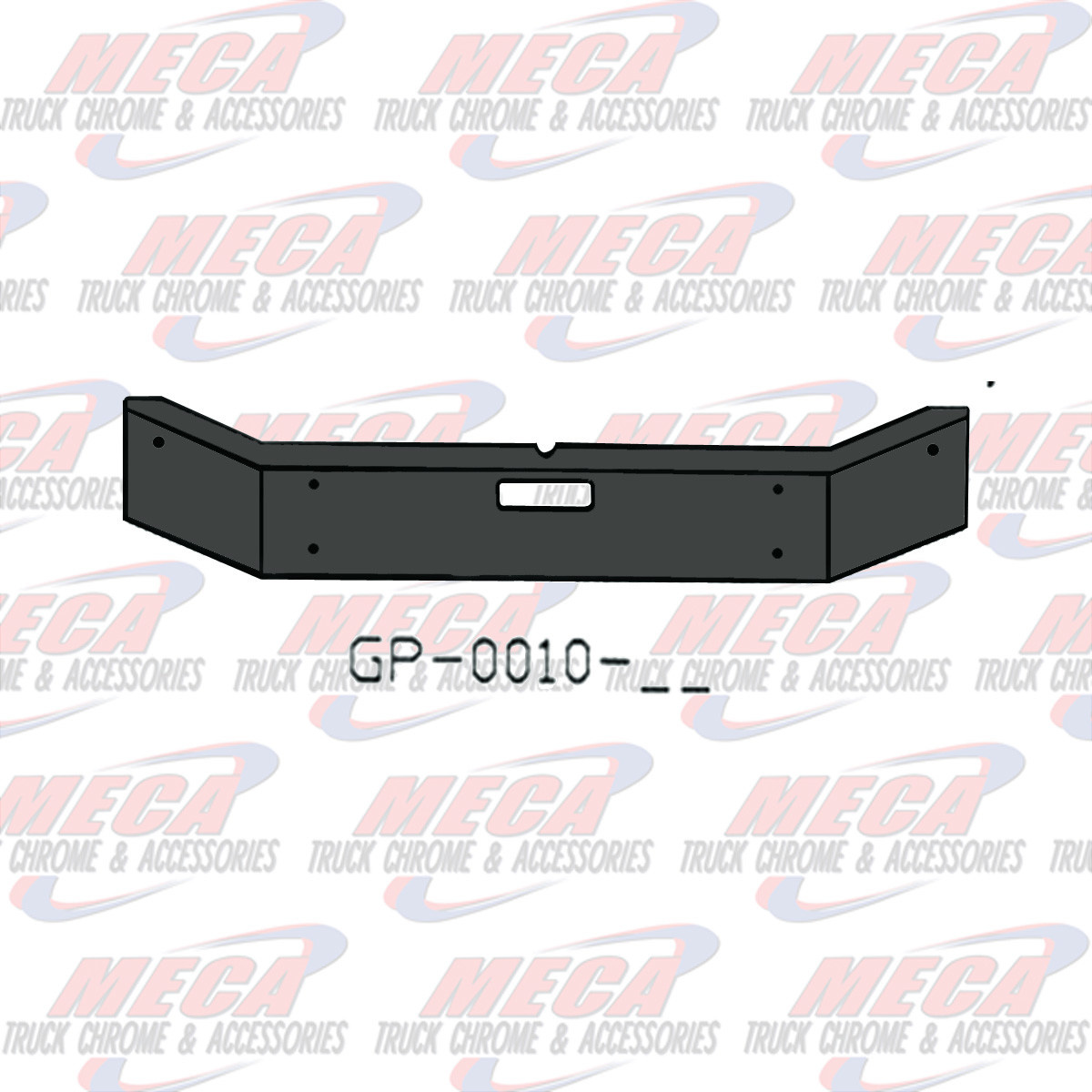 VALLEY CHROME BUMPER MACK REFUSE TRUCKS -BLACK COATED 11'' W/ TOW