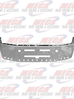 VALLEY CHROME BUMPER KW T600 16'' W/ VENTS, TOW & 15 - 2'' HLS