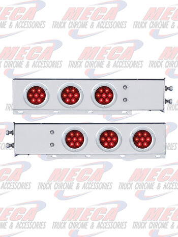 LIGHT BAR S/S SPRING 4" ROUND W/RED COMP SER 2.5" BOLTS