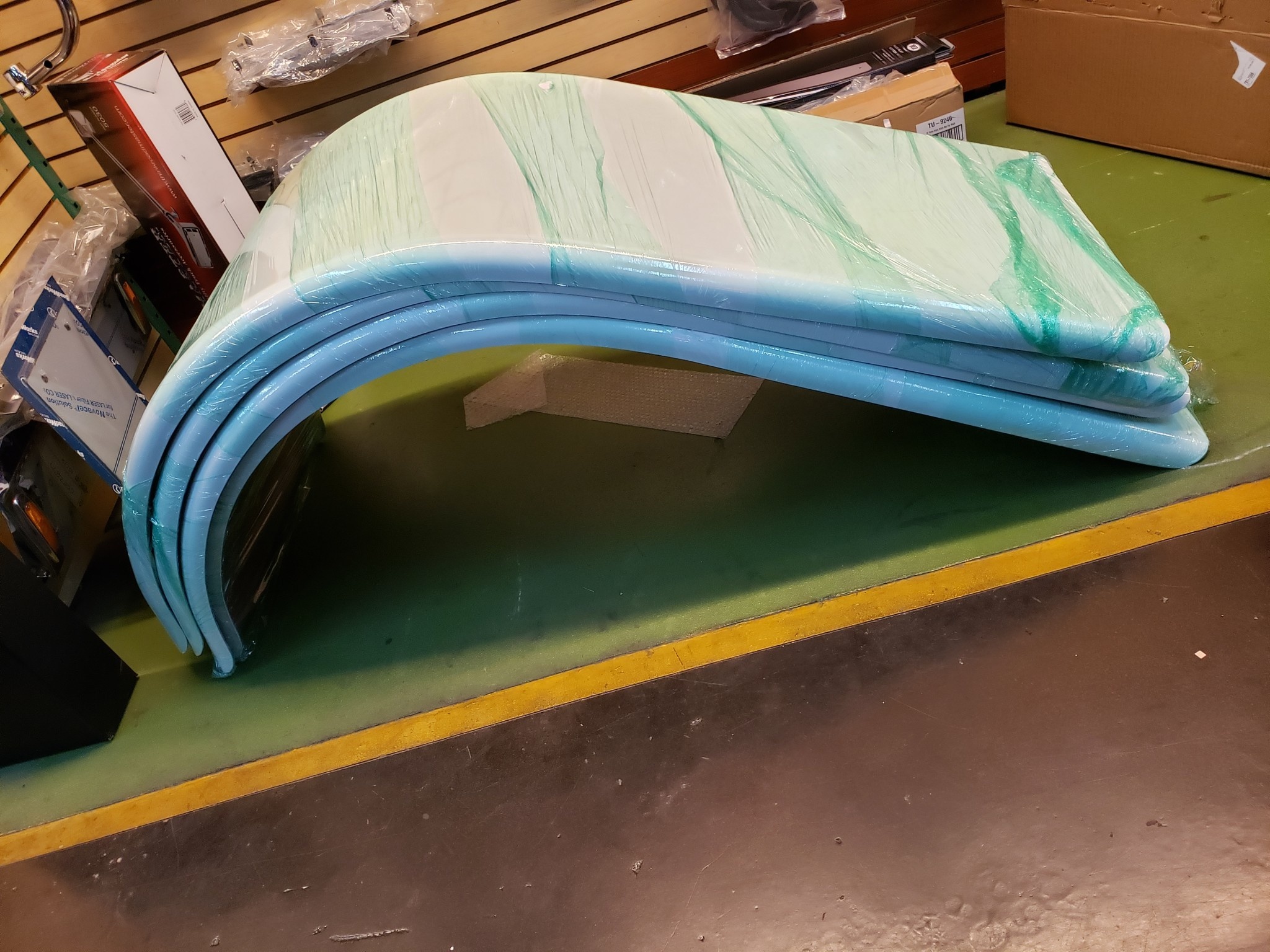 HALF FENDER THIN EXTRA LONG CONTOUR FIBERGLASS SET