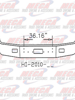 VALLEY CHROME BUMPER PB 377 SET FORWARD 20'' TOW & FOG CHROME