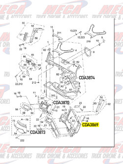 RIGHT HAND DASH SKELETON FRAME PANEL FREIGHTLINER CENTURY 2002-2009 & COLUMBIA 1997-2010 & CORONADO REPLACES A18-34683-005 X00342D8DN