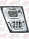 (CBOX) CHROME HIGH POWER LED FOG LIGHT SLANTED WITH LED DAYTIME RUNNING LIGHT & LED POSITION LIGHT FOR 2013-2017 VOLVO VN/VNL - PASSENGER