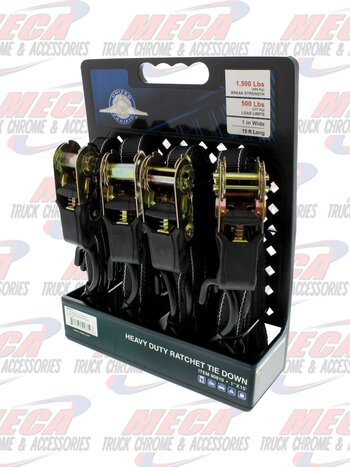 RATCHED TIE DOWN STRAP KIT 1" X 15'