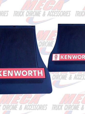 MUDFLAP HOOD WIDE BLK KW PAIR single