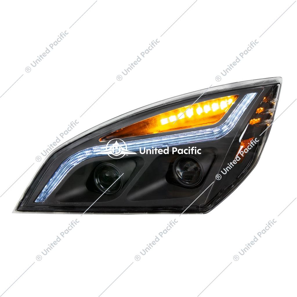 100% LED HEADLAMP ASSEMBLY DRIVER BLACKOUT BACK FL CASCADIA 2018+