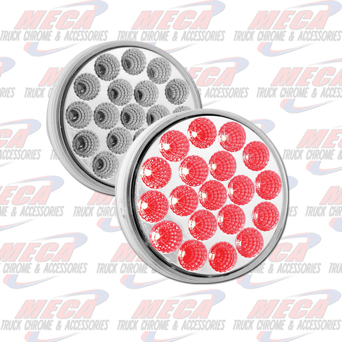 LED LIGHT 4'' 19 DIODES RED (SAME AS DUAL REVOLUTIO