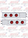 LT BAR S/S SPRING 4" RND W/ RED LED'S 2.5" BOLTS