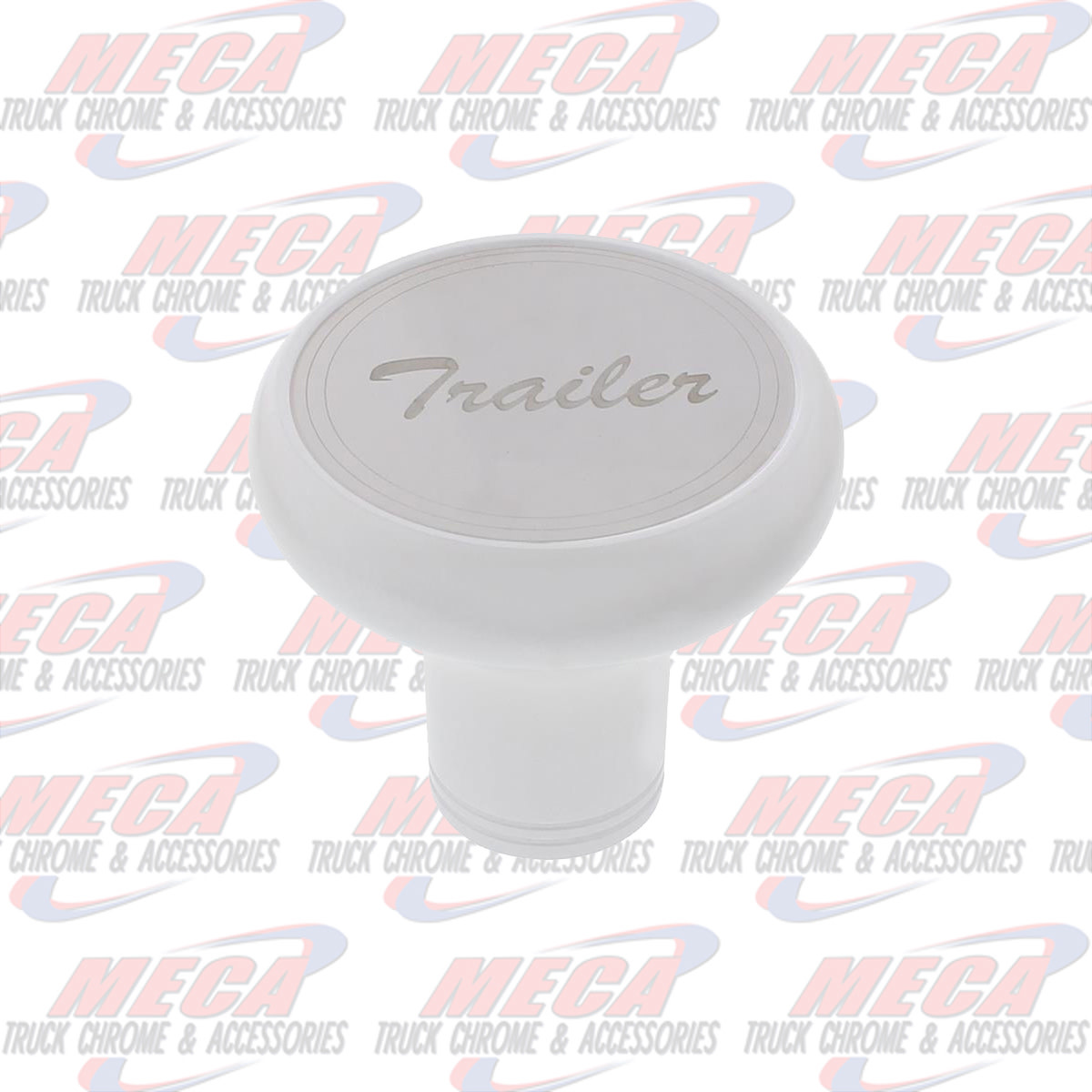 BRAKE KNOB TRAILER PEARL WHITE W/ S/S PLAQUE