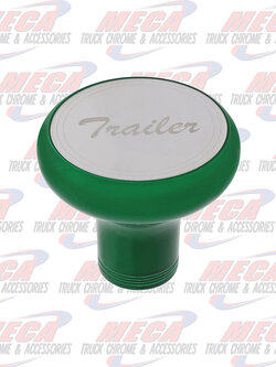 BRAKE KNOB TRAILER EMERALD GREEN W/ S/S PLAQUE