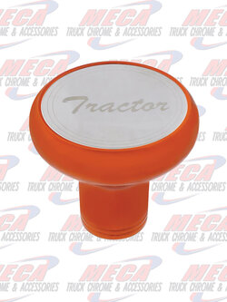 BRAKE KNOB TRACTOR CADMIUM ORANGE W/ S/S PLAQUE