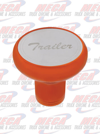 BRAKE KNOB TRAILER CADMIUM ORANGE W/ S/S PLAQUE