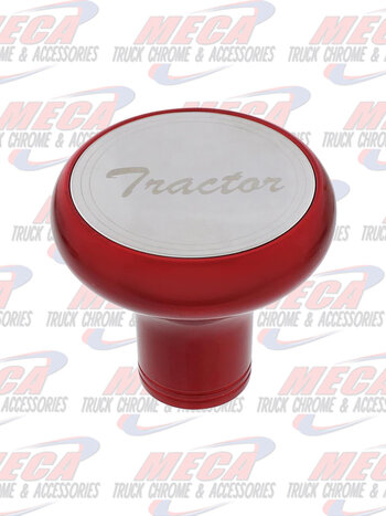 BRAKE KNOB TRACTOR CANDY RED W/ S/S PLAQUE