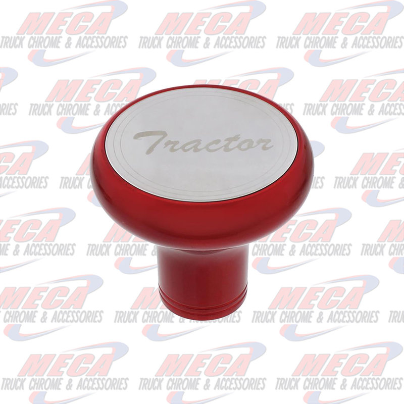 BRAKE KNOB TRACTOR CANDY RED W/ S/S PLAQUE