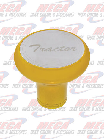 BRAKE KNOB TRACTOR ELECTRIC YELLOW W/ S/S PLAQUE