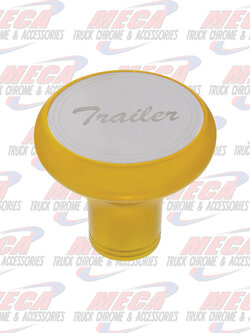 BRAKE KNOB TRAILER ELECTRIC YELLOW W/ S/S PLAQUE