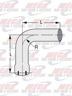 DYNAFLEX ELBOW 90DEG 5'' M/F LONG SHORT RADIUS CHROME