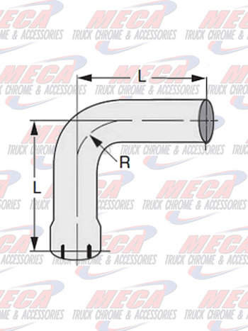 DYNAFLEX ELBOW 90DEG 5'' M/F LONG SHORT RADIUS CHROME