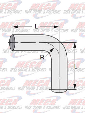 DYNAFLEX ELBOW 90DEG 4'' M/M LONG SHORT RADIUS CHROME