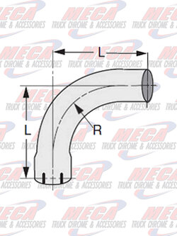 DYNAFLEX ELBOW 90DEG 5'' M/F STANDARD RADIUS CHROME