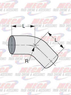 DYNAFLEX ELBOW 45DEG 5'' M/M SHORT RADIUS CHROME