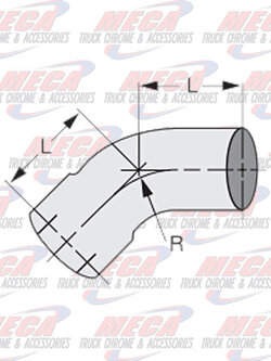 DYNAFLEX ELBOW 45DEG 5'' M/F SHORT RADIUS CHROME