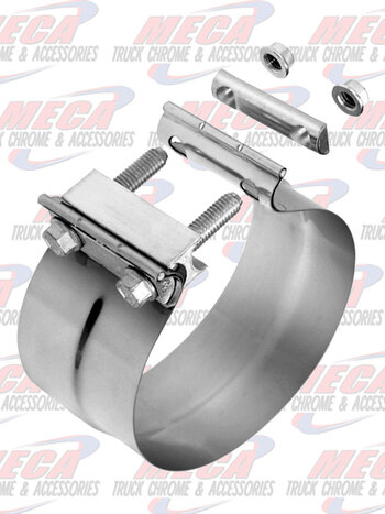 DYNAFLEX EXHAUST STRAP 6'' PREFORMED STRAP S/S