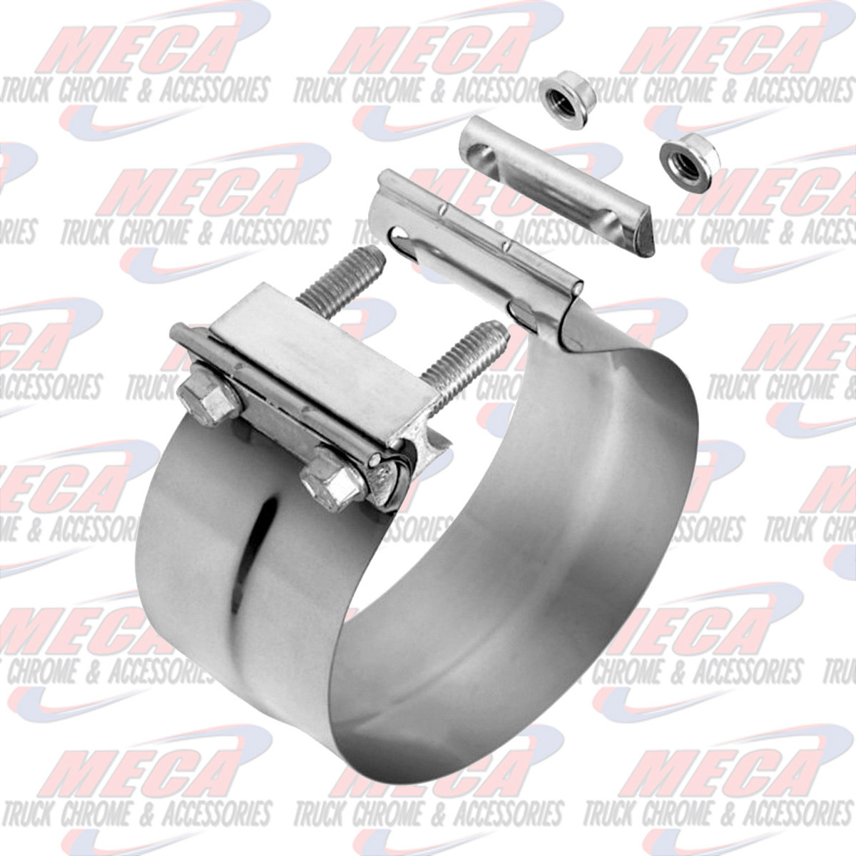 DYNAFLEX EXHAUST STRAP 6'' PREFORMED STRAP S/S