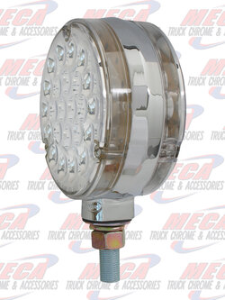 4" PEARL DOUBLE FACE AMBER/ AMBER 24-LED LIGHT, CLEAR LENS