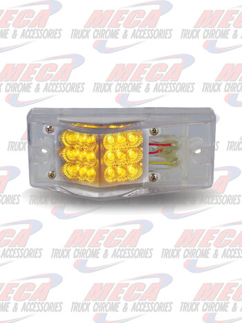LIGHT MID TURN 18 LEDS SURFACE FLUSH MOUNT CLEAR AMBER