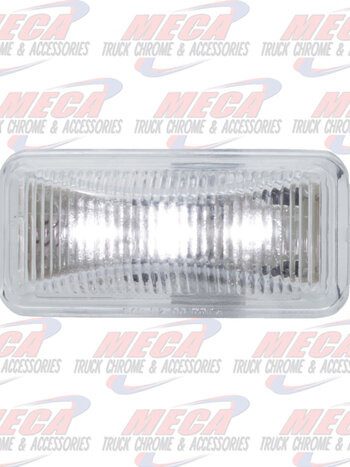 SMALL RECT. WHITE/CLEAR 3-LED UTILITY SEALED LIGHT