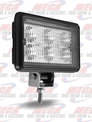 4" x 6" Rectangular Heavy Duty LED Work Fog Light - Spot Beam - 1200 Lumens (6 Diodes)