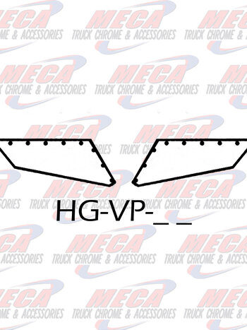 VALLEY CHROME BUMPER TOP PLATE STAINLESS STEEL PB 357 & 378 SET