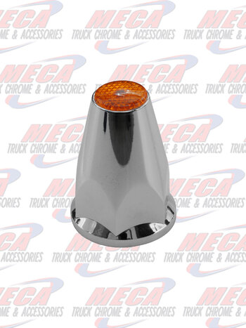 NUT CVR FLAT TOP PUSH ON W/FLANGE 33MM *AMBER20/PK single