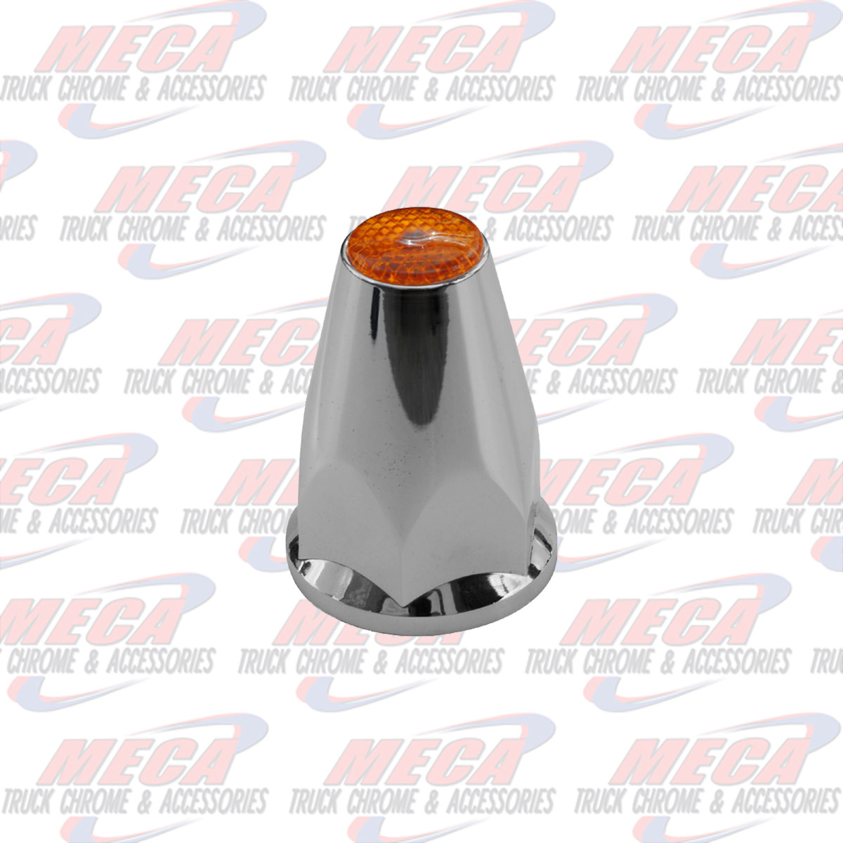 NUT CVR FLAT TOP PUSH ON W/FLANGE 33MM *AMBER20/PK single