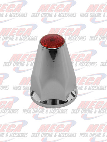 NUT COVER FLAT PUSH ON W/FLANGE 33MM *RED 20/PACK single