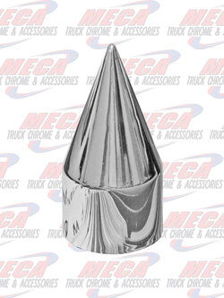 NUT COVER PLASTIC CHROME THREADED 33MM SPIKE TIP single